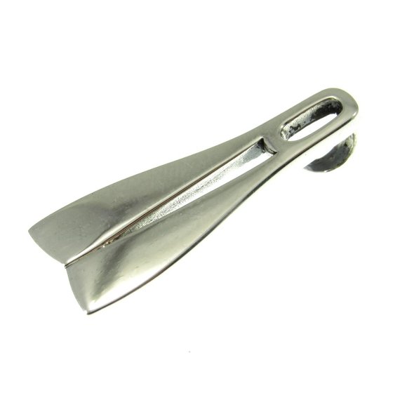 Solid 925 Sterling Silver Double Diving Fins Scuba Diver Slide Pendant - Picture 5 of 6